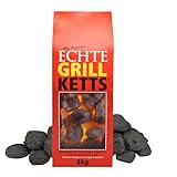 Holzkohle Grillbriketts Feuer&Flamme Premium Qualität | 3kg 10kg Made in Germany für Holzkohlegrill Smoker Briketts Kohle & HLKauf-Block (Briketts 3kg & HLKauf-Block)