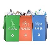 Generisch Tragbarer Mülleimer - Vielseitige Tragbare Mülltüte,Wiederverwendbarer 40 Liter Behälter 3er Set Für Haushalt Wohnung Bad Küche Wäscheraum