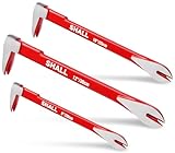 SHALL 3-teiliges Nagelzieher-Werkzeugset, 12 Zoll, 10 Zoll, 8 Zoll (30.5cm,25.4cm,20.3cm)– robustes und Mini-Katzenpfoten-Stemmeisen, Allzweck-Klauenstange, für Heimumformung und Holzbearbeitung