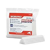 WORKPRO Mini Klebesticks | 200 Stück, 7 x 100 mm | transparente Heißklebestifte Set für gängige Hießklebepistole, Heißklebe-Patronen für Heimwerken Reparieren Dekorieren