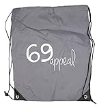 69appeal Gymbag - Turnbeutel mit Kordelzug 41,5 x 34 cm - Wasserdichter Sportbeutel - Schwimmbeutel - Sporttasche - Freizeit Hipster Bag - grau