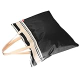 CALLARON A3 Große Stoff Dokumententasche mit Reißverschluss Faltbare Aufbewahrungstasche für Künstlerbedarf Mehrlagiger Organizer für Kunstwerke Schwarze Aktentasche