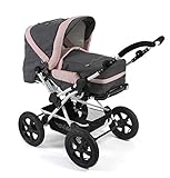 CHIC 4 BABY 100 67 Kombi-Kinderwagen Viva, inklusive Tragetasche, Jeans, melange, grau