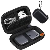 Lacdo Festplattentasche Hartschalentasche für SSK Portable SSD External Solid State Drives 250GB 500GB 1TB 2TB SSD External Hard Drive USB 3.2 Gen2 Hard Eva Aufbewahrungs-Reisetasche, Schwarz