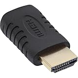 InLine 17691G HDMI Adapter, HDMI A Stecker auf Mini HDMI C Buchse, 4K2K kompatibel, vergoldete Kontakte