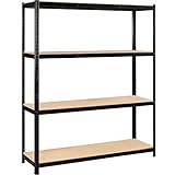 Yaheetech Lagerregal Schwerlastregal Standregal Garage Regal Metallregal Regalsystem 4 Böden 265kg pro Boden, 180 x 150 x 45 cm