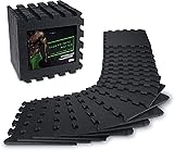 AthleticPro Bodenschutzmatte Fitness [31x31cm] - 18 extra dicke Bodenmatten [20% mehr Schutz] - Rutschfeste Schutzmatten für Fitnessraum&Fitnessgerät