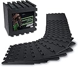 AthleticPro Bodenschutzmatte Fitness [31x31cm] - 18 extra dicke Bodenmatten [20% mehr Schutz] - Rutschfeste Schutzmatten für Fitnessraum&Fitnessgerät