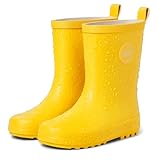 JACK & JONES Kinder Gummistiefel - Wasserdichte Regenstiefel aus Naturgummi - Rutschfest & Bequem mit Reflektor hinten – Pull-On Boots für Jungen & Mädchen - Outdoor & Schule