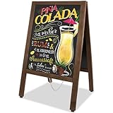 VAIIGO Kundenstopper Werbetafel Gehwegaufsteller Aufsteller 85 x 43 cm Magnetische Holztafel Kreidetafel Restaurant-Tafel Plakatständer