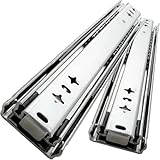 Kanduo Auszüge für Schubladen 2 Stück Schubladenschienen Industrieschienen Vollauszug Kugellager Schrank Schubladenschienen Hardware-Zubehör(1300mm)
