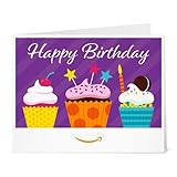 Amazon.de Gutschein zum Drucken (Happy Birthday Cupcakes)