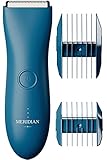 Meridian Körperhaartrimmer für Herren | Hoden Rasierer | Schamhaare, Achseln, Brust|wasserdicht | 90 Minuten Akkulaufzeit | Blau