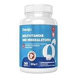 Animigo Multivitamine für Hunde - 365 Vitamine Tabletten - Mit Vitamin B Komplex (B1, B2, B3, B5, B6, B7, B9, B12), C, D3-18 Mineralien & Vitamine für Immunität - Mit Ascorbinsäure, Biotin, Folsäure