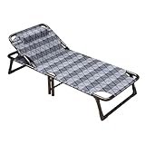 EYPKPL Gästebett Klappbares Campingbett, 6-Fach verstellbares Campingbett, Stahlrahmen, Campingbetten für Erwachsene, belastbar bis 287 Pfund, tragbares Klappbett schnell öffnen