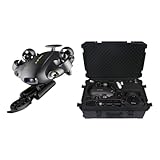 FIFISH V6E Unterwasser-Drohne mit Industriegehäuse, AI Vision Lock Portable ROV, 6 Stunden Unterwasserroboter mit 4K-Kamera, Haltungssperre, 200m Tauchausrüstung (M100A)