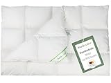 franknatur Daunendecke 200x200 mit 90% Daunen warme Bettdecke Winter Baumwolle Anna
