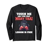 Lustiger Muay Thai Gorilla Langarmshirt