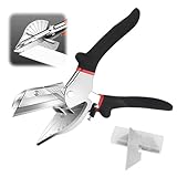 Gehrungsschere, Winkelschere mit 2 Ersatzklingen, Winkel Schere Kabelkanal Schneider Präzise Mehrwinkel, Verstellbar von 45 bis 135 für Schnitt Holz Kunststoff PVC