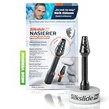 SilkslidePro Nasierer inkl. Keramikständer - Nasenhaartrimmer Herren - Nasenhaarentferner - Hochpräzise Klingen aus Solingen - mit Klingenschutz - ohne Strom & Batterie
