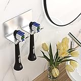 GGQ Zahnbürstenhalter Elektrische Zahnbürste - Zahnbürstenhalter Wand Ohne Bohren, Aufsteckbürsten Halter, Elektrische Zahnbürste Halterung, Selbstklebend Zahnbürstenkopf Halter (Silber, Klein)