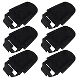 FUNOMOCYA 3 Paare Bowling Schuhüberzüge Schwarz Stretchbare Baumwoll-Sohle mit Elastischem Band Indoor Slide Covers Einheitsgröße für Herren und Damen rutschfeste Schutzsocken für