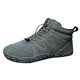 Warme Plüschschuhe aus Baumwolle, rutschfeste Schneestiefel, Fünf-Finger, Baumwollschuhe, Outdoor-Sportschuhe, Herren, breite Passform, flache Wanderschuhe, Herrenschuhe, Schnürschuhe, lässige