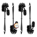 Rival 4er Set WC-Randreinigerbürste Smart Line mit PP-Borsten – Toilettenbürste mit ergonomischem Griff – Klobürste für schnelle & gründliche Reinigung – WC Bürsten Set mit Randreiniger