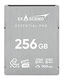 Exascend Essential Pro 256 GB CFexpress 4.0 Typ B 3150 MB/s Schreibgeschwindigkeit 3750 MB/s Lesegeschwindigkeit, VPG400 zertifiziert, makellose 8K und 12K Videoaufnahme bei 120 fps