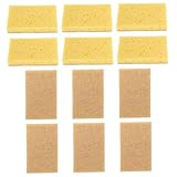 minkissy 1 Satz Spülschwamm Aus Holzzellstoff-Baumwolle Küchenschwämme Zum Geschirrspülen Kleiner Schrubbschwamm Spülschwämme Küche Kleiner Wok-Schwamm Holzzellstoff Baumwolle Yellow 12st