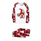 Weihnachtspyjama, passendes Familien-Pyjama-Set, bedrucktes Hemd, Hose, Schlafanzug für Damen, Herren, Kinder, Baby, Jungen, Mädchen, Kleinkinder, Black of Friday Deals 2024, Cyber of Monday, Rot Nr.
