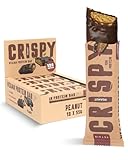 VETAIN Vegan Protein Riegel - Crispy Peanut - 12g Protein pro Riegel - frei von Sucralose & Maltit - Low Sugar & Sojafrei - schokoladiger, knuspriger Eiweißriegel - 100% cleane Zutaten - 12 x 55g