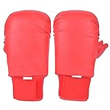 FOLOSAFENAR Boxhandschuhe, 1 Paar Widen Wrist Band Karate Handschutz Eva-Schwammschicht für Sporttraining(rot, m)