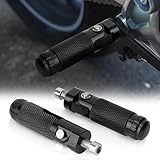 Lnopever Motorrad Fußrasten,M8 Motorrad-Faltbare Fußrasten Für Motorräder und Elektroautos,Kompatibel Mit 8 mm Schloss (Paar, Schwarz)