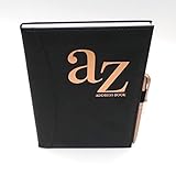 A bis Z Telefon-A5-Adressbuch, A-Z, fester Einband mit Stift, Schwarz