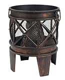 tepro Feuerstelle Gracewood, Feuerschale Outdoor, Feuerkorb für den Garten, mit Schürhaken, Maße ca. 42 x 42 x 53 cm