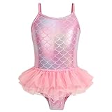 PinkSheep Badeanzug Mädchen Einteiliger Schnelltrocknend UV Schutz Schwimmanzug Badeanzug Kinder Mädchen 86-134/2-10 Jahre (DE/NL/SE/PL, Alter, 5 Jahre, 6 Jahre, Meerjungfrau)