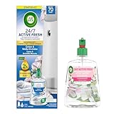 Air Wick Active Fresh Wasserbasiertes Automatisches Duftspray Starter Set inklusive Nachfüller 1x228ml Cotton & Weiße Orchidee & 1x 228ml Jasminblüte