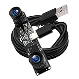 ELP 4MP USB Kamera 60fps Synchronisation USB Kamera Modul Keine Verzerrung Dual-Objektiv Hochgeschwindigkeits USB Kamera 3D-Stereo USB Webcam für Gesichtserkennung VR biometrische Erkennung