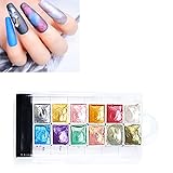 COMTERVI Glitzerndes Aquarellfarben-Set, 12 Farben, Klassische Kunst-Festfarben mit Großer Pfanne in Voller Größe, Gute Lichtechtheit, Ideal für Illustratoren und Künstler (BSC04)