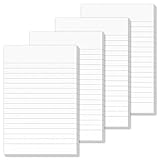 Notizblock A6 Liniert Abreißbar 4 Stück Notizblöcke A6 Blanko Schreibblock Liniert A6 Notizblöcke Kariert Kleiner Din A6 Schreibblock Liniert Mini Notizzettel Block Din A6 Notizblock 50 Blatt/Buch