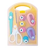 Papier-Stanzsatz, Locher für Kinder, Blatt Schmetterling Stern Herz Loch Punch Formen Set, Single Crafting Scrapbook Stanzes, Cartoon Blätter Schmetterling Stern Herz Blumenschneider für