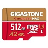 [5 Jahre kostenlose Datenwiederherstellung] GIGASTONE 512GB Micro SD Karte, Kamera Pro MAX, bis zu 160/100 MB/s, MicroSDXC-Speicherkarte für DJI, Gopro, Insta360, Dashcam, 4K Video, UHS-I A2 V30