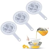 Lucywey 3 Stück Passiersieb Set Sieb Küche 100/200/400 Mesh Sieb Feinmaschig mit Griffen Küchensieb Geeignet für die Filterung von Speiseöl Saft Milch Sojamilch und Wein