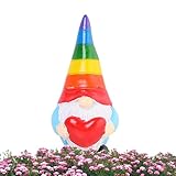 Obesntln Zwergen-Dekorationen für den Hof, bunte Zwergenstatue für den Garten, kreative Gartenzwerge, kleine Regenbogen-Zwerge, Dekoration