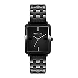 Tamaris Damenuhr mit eckigem Gehäuse & Edelstahlband oder Lederband – Schlichte Armbanduhr für Damen in Silber, Gold, Roségold, Schwarz, Blau, Grün, Lila uvm