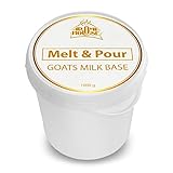Melt & Pour Seifenbasis mit Ziegenmilch - 1000g / 1kg - Seifenbase - Seifenbasis für Seifenherstellung - Rohseife für Kreativ - Handgemachte Ziegenmilchseife - Naturseifen - Seifen Gießen - Hobby