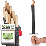 Panteer ® Fackeln für draußen - TESTSIEGER - 10 Stück 45 Min. Brenndauer - Made in Germany - Für eine Wanderung mit Kindern oder Freunden, ideal im Garten oder zu Ostern/Silvester - Mit Handschutz