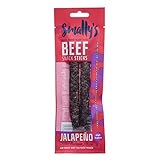 Smally's Biltong | Rindfleisch Snack Sticks - Jalapeno Rindfleisch Droewors 40g x 15 Pack Etui | High Protein Rind Snack | Traditionelle südafrikanische luftgehärtete Rindwurst