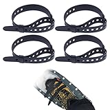 NICENEEDED 4er Pack 18 Zoll Schneeschuh Gurt Set Verstellbare Skischuhwickel Zum Binden von Mehrzweck Schneeschuhen Tragbare Schuhgreifer
